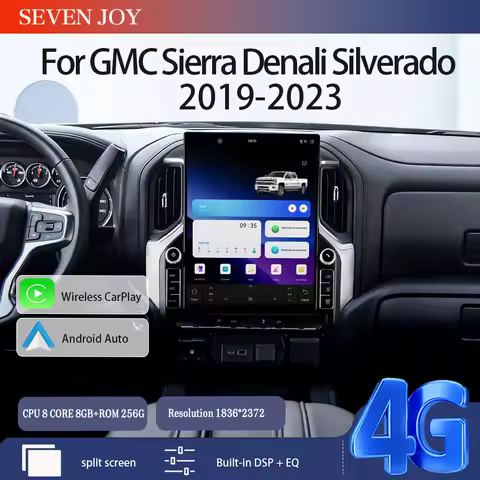 16.2 Android 15 Car Radio for GMC Sierra Denali Silverado 2019 2020 2021 2022 2023 Carplay Car Radio