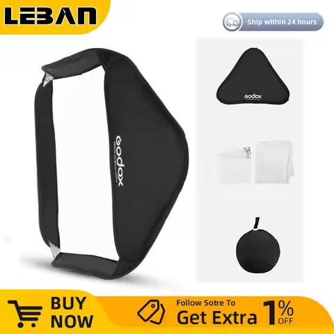 Godox 40x40cm 50x50cm 60x60cm 80x80cm Foldable SoftBox Speedlite Flash Softbox for S-type Bracket fi