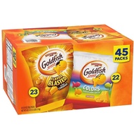 *原價$198 - 最佳可享用日子為2026年9月27日* Pepperidge Farm Variety Pack Goldfish, 0.9 oz., 45 pk. 2款口味魚仔餅 原箱45包
