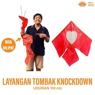 Layangan Tombak Knockdown - Layangan Tombak Mini - Layangan Love - Layangan Bali - Layangan Pinguin 
