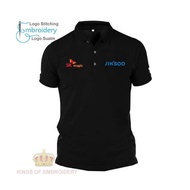 MICROFIBER QUICK DRY FIT JERSEY Baju Polo Classic T Shirt logo Embroidery Sulam MEN & WOMEN Jiksoo S