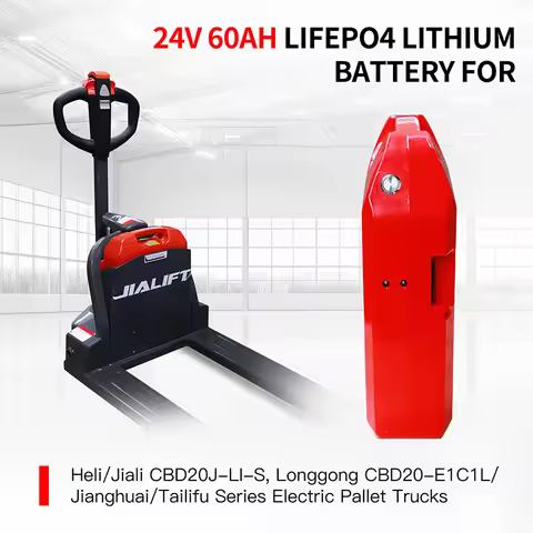 Electric Pallet Jack Battery 24V 60Ah, LiFePO4 Lithium Battery Electric Pallet Jack for Heli CBD15J-
