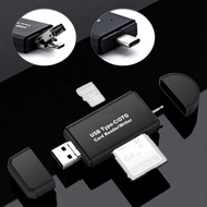 Gegedbako - Card Reader OTG 3in1 USB 2.0 Micro USB Type C OTG SD Card MicroSD - YC320 - Black