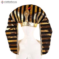 Wishlistforyou Halloween Golden Pharaoh Hats Snake Head Hats Costume Props Mask Party Cosplay Prop F