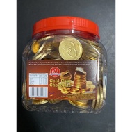 [HALAL]  Coklat Koin Emas | Gold Coin Chocolate 850GM - Snacks Makanan Halal Dalam Bentuk Duit Emas