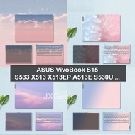 Sticker Laptop ASUS VivoBook S15 S533EQ 15 X513 X513EP A513E S530U S533E S5600 15.6 Inch Laptop Skin with Keyboard Cover Three Sides Laptop Protective Cover Anti-scratch Film Waterproof Removable Laptop Casing Full Cover