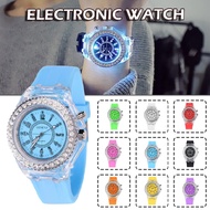New Fashion Women Men Quartz Wrist Watch Sport Geneva LED Flash Backlight Watch