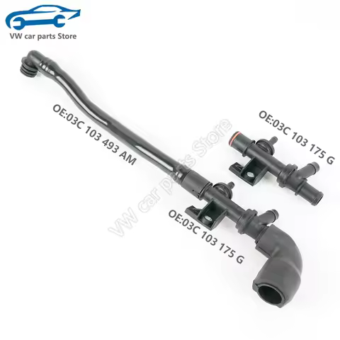03C103493AM Crankcase Breather Hose Check Valve 03C103175G For VW Golf Jetta EOS Tiguan Audi A3 1.4T