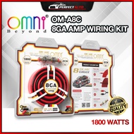 Omni Beyond 8GA 1800 Watts Car Amplifier Full Set Power Set Cable Wire Kit Woofer Speaker RCA Power 