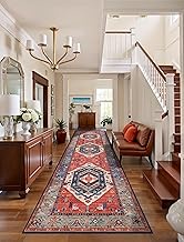 SERISSA Runner Rug for Hallways, 3x8 Washable Non Slip Kitchen Runner Rug, Long Boho Rug Vintage Rus