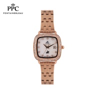 [สินค้าใหม่] PPC FONTAINEBLEAU นาฬิกาข้อมือหน้าปัดประดับเพชร คริสตัล บอกวันที่  DIAMOND SHIELD DATE 