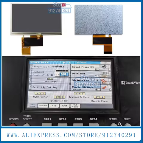 Original 5 Inch LCD For Korg PA300 / Korg PA-300 PA 300 LCD Display Screen With Touch Screen Panel 4
