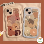 Huawei Y9 Prime 2019 Nova 7i Nova 9 8 7 SE Pro Nova Y90 Y70 Plus 5T 4e 3i 3e Y7A Y9s P20 Pro P30 Lite Honor 8X Cute Cartoon Wavy Edge Case Tulip Bear Bumper Shockproof Phone Case