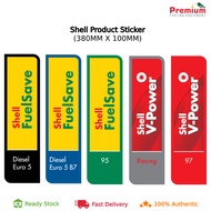 Shell Nozzle Sticker V4 (380mm x 100mm) for Diesel Euro 5, Diesel Euro 5 B7, 95, V-Power Racing, 97