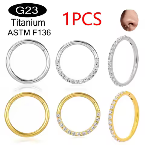 ASTM F136 Titanium Nose Rings 16g Tragus Septum Cartilage Piercing Jewelry Women Stud Hypoallergenic