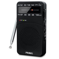 J-166 Portable Radio AM FM Battery Operated Radio with Tuning Light Back Clip Excellent Reception Tr