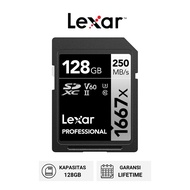 Lexar Professional 1667x UHS-II V60 SDXC / SD Card 128Gb 250MBps