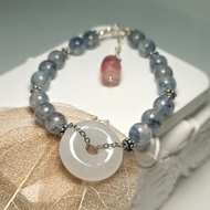 手鍊 翡翠 平安扣 藍髮晶 水晶 碧璽 925銀飾 手珠 寶石