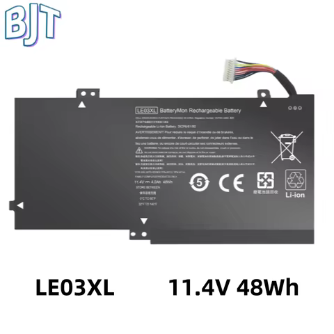 11.4V 48Wh New LE03XL Laptop Battery For HP Pavilion X360 13-S 15-BK 15-W 796356-005 HSTNN-YB5Q HSTN