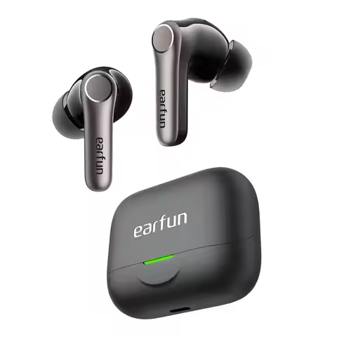 EarFun Air Pro 4+ Adaptive Noise Cancelling Wireless Earbuds Bluetooth 6.0 Qualcomm aptX Lossless, 6