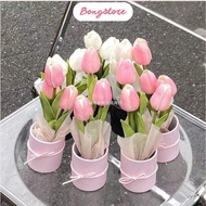 Tulip cup with light bag as a birthday gift, table decoration, gift for October 20, November 20, Feb