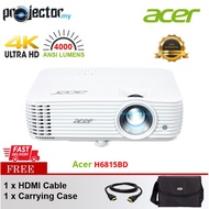 Acer H6815BD DLP 4K UHD 4000 Lumens Gaming, Home Cinema, Office Projector | High Brightness Projekto