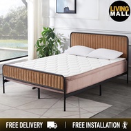 Living Mall Xiomara Metal Bed Frame Queen Size with Diomire Mattress