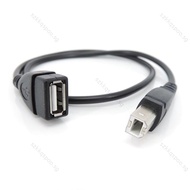Black 50cm USB 2.0 Type A Female To USB B Male Scanner 3D Printer connector extender Cable USB 3D Pr