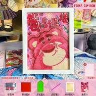 贝可麦拉（beikemaila）钻石贴画手工DIY儿童贴画材料包卡通满钻创意粘贴画女孩玩具礼物 全套工具画尺寸 23*18CM F7067