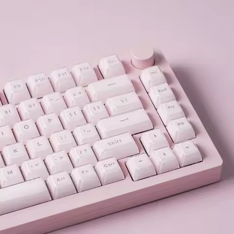 OEM Profile Pink Jello Crystal Keycap Translucent Clear Keyboard Keycap for Cherry Gateron MX Switch