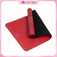 Thảm tập yoga cao su cao cấp QUEEN chính hãng Louis Yoga [TẶNG TÚI ĐỰNG +QUÀ TẶNG] dày 5mm - cao su