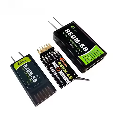 1pcs for Corona R4DM-SB R6DM-SB R8DM-SB 2.4G Receiver Compatible DMSS JR transmitters such as XG6 XG