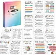 Marspark 48 Pcs DBT Flashcards - Dialectical Behavior Therapy Coping Skills Cards, Anxiety Coping Sk