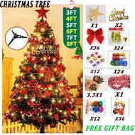 Free 3.3m Light belt Christmas Tree 3ft / 4ft /5ft / 6ft/ 7ft christmas tree stand and ornaments set