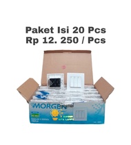 MORGEN Paket Usaha Isi 20 Pcs Saklar Triple V Series MG-8863