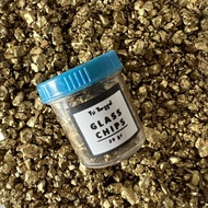 Glass Chips 20gr gram Gold Emas Stone Flakes Kaca Bahan Kerajinan