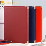 MXMUSTY A4 Agreement Folder, PU Leather Protective Certificate Diploma Cover, Durable Reinforced Edg