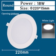 LED Downlight White Light Ceiling Light Panel Lights Round and Square 3W/6W/12W/24W Down Light LED C
