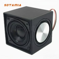 SOTAMIA 1Pcs 2 Inch Subwoofer Passive Speaker 4 Ohm 10-15W Square Dual Diaphragm Waterproof Mini Spe