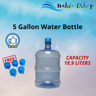 3 GALLON / 5 GALLON DRINK WATER BOTTLE WITH CAP SET (THICK WALL DESIGN)