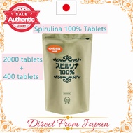 【Direct from Japan】Spirulina 100%  (2000+400 tablets) Made in Japan Spirulina Tablets Spirulina Capsules Japanese Health Supplement S.G.F. Deep Ocean Water  spiru lina