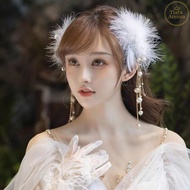 Annisa - Bindi Dangling Silver Gold Feather Headdress Bindi Indian Bindi Forehead Decoration Hair Ac