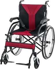 OSJ Wheelchair, 2-in-1, Self-Helping Use, Freestanding, 22.4 inches (57 cm) Large Diameter Steel Wir