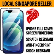 iPhone Screen Protector Full Cover for 15 Pro Max 14 13 12 11 X 7 8 Plus se Shock Fingerprint Scratch Resistant