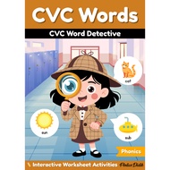 CVC Words: Word Detective Interactive Worksheet_[Printable PDF]
