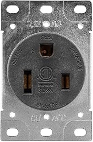 Veepeak NEMA 6-50R Outlet Flush Mount Receptacle, 50 Amp 250V 2 Pole 3 Wire Straight Blade for Welde