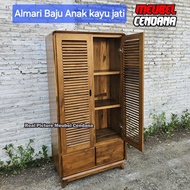 almari pakaian anak kayu jati , lemari baju jati , almari kos kosan & penginapan