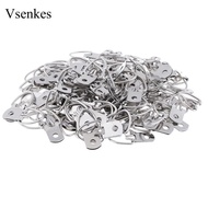 [Vsenkes] 100 Pcs Single Hole Wall Hangers Heavy Duty D Picture Hangers 3.2x1.5cm