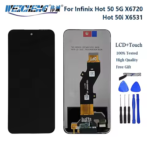 6.7" Original Display For Infinix Hot 50 5G X6720 LCD Hot 50i X6531 LCD Display Touch Screen Digitiz