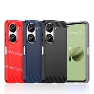 Carbon fiber pattern Casing For Asus Zenfone 10 9 5G 2024 Zenfone10 Zen fone 10 Camera Protect PC Ha